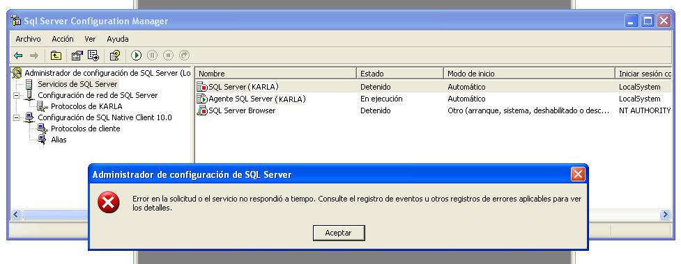 Administrador de configuración de SQL Server